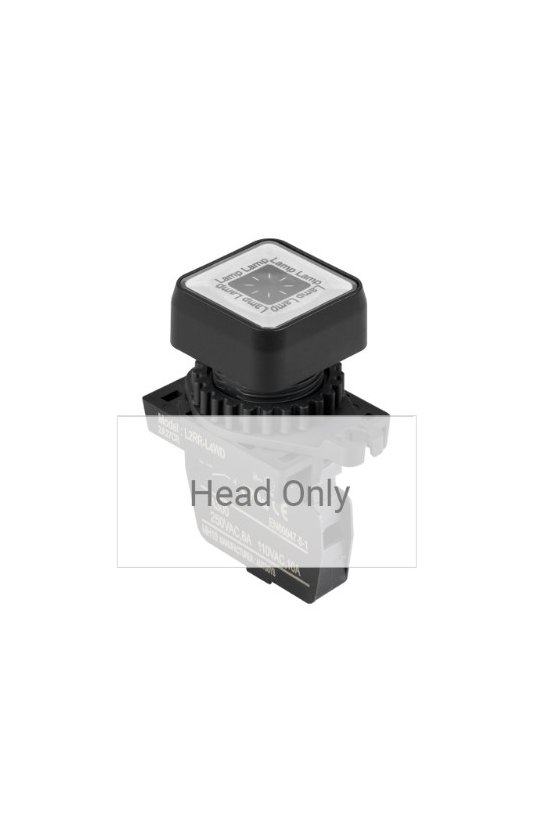 L2RR-L4W Lampara piloto plano cuadrado22/25mm LED blanco y proteccion IP52
