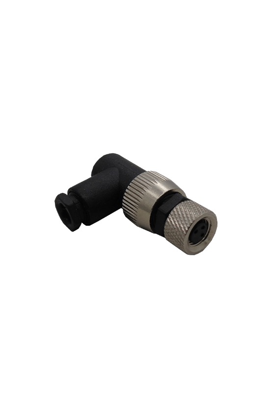 Conector M8, codo, 3 polos...