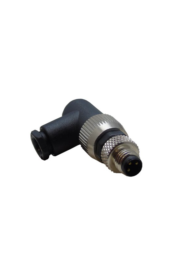 Conector M8, codo, 3 polos...