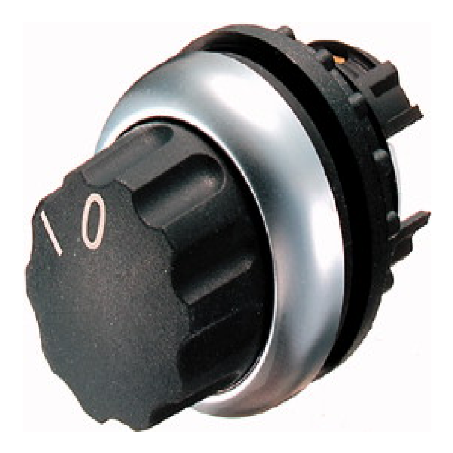 216855 Interruptor selector, 2 posiciones, negro 0 I, mantenido M22-WR