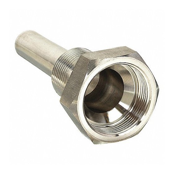 ttz0202g5 termopozo acero inox 304 conexión a proceso 1/2" x 1/2" conexión a instrumento 4”
