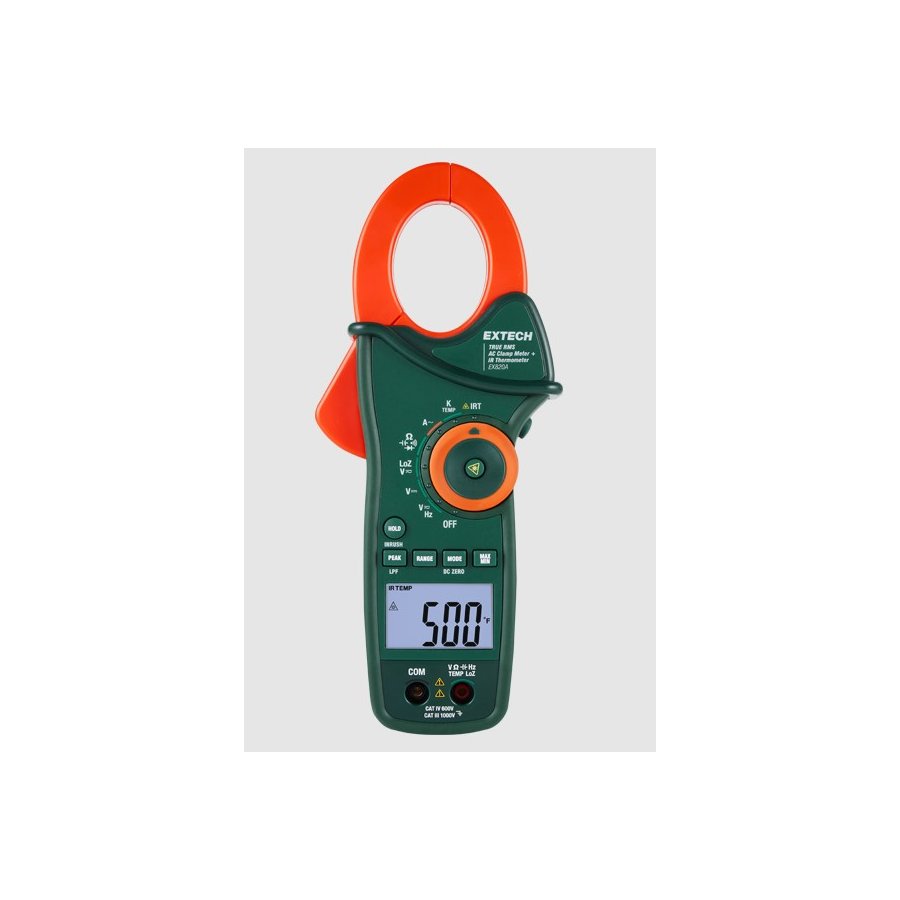 EX820A pinza amperimétrica de ca de 1000 a de valor eficaz verdadero con ir