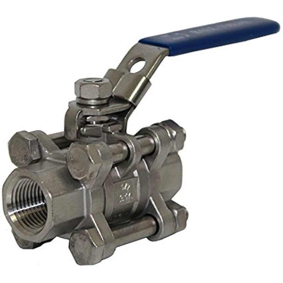 3PQ-18-N-SS válvula de bola en 3 pzs  acero inoxidable cf8m  asiento ptfe modelo 3pq  3"