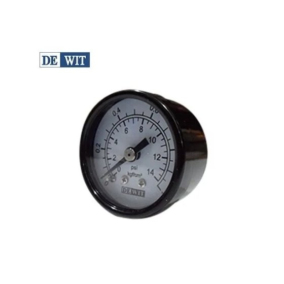 05/40/1 Caja lámina negra  carátula 1.5"  conexión post bronce 1/8" NPT  0-14psi