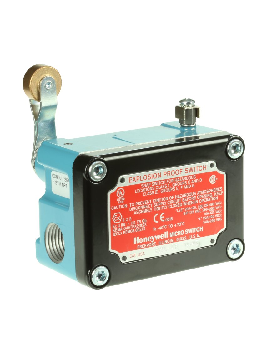EXA-AR Interruptores límite a prueba de explosiones Serie EX MICRO SWITCH, Eje lateral giratorio