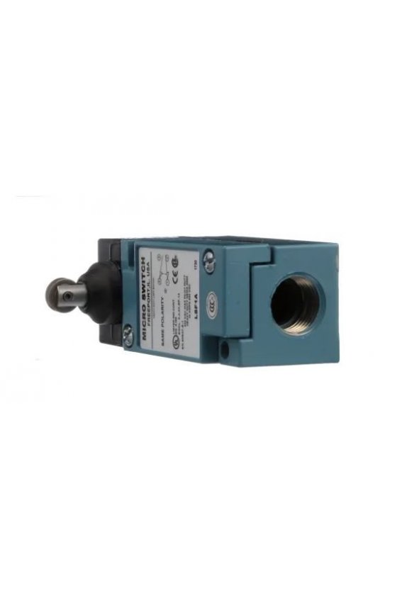 LSF1A Interruptor límite de uso intensivo Serie HDLS MICRO SWITCH, Plug-in, botón con rodillo lateral