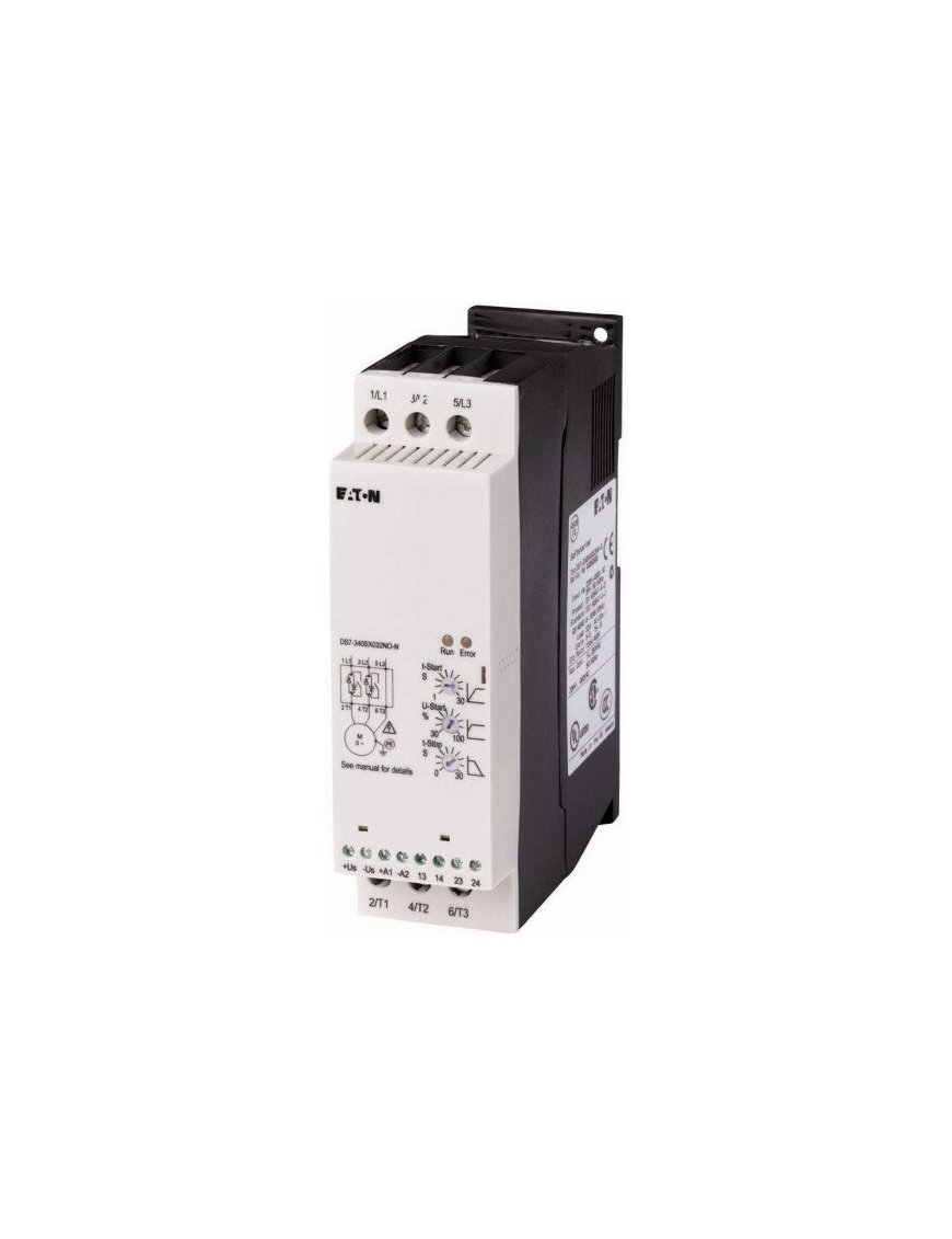 134913 Arrancador suave, 24 A, 200-480 V CA, Us - 24 V CA / CC, Tamaño de bastidor FS2 - DS7-340SX024N0-N