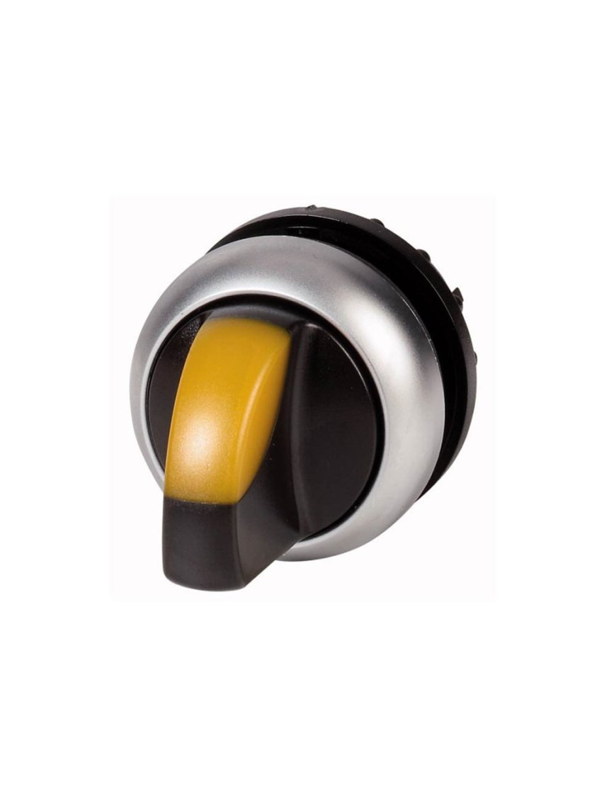 216829 Actuador de interruptor selector iluminado, RMQ-Titan, Con empuñadura, mantenido, 2 posiciones - M22-WRLK-Y