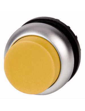 216971 Actuador de botón pulsador iluminado, RMQ-Titan, extendido, momentáneo, amarillo, blanco, bisel: titanio- M22-DLH-Y