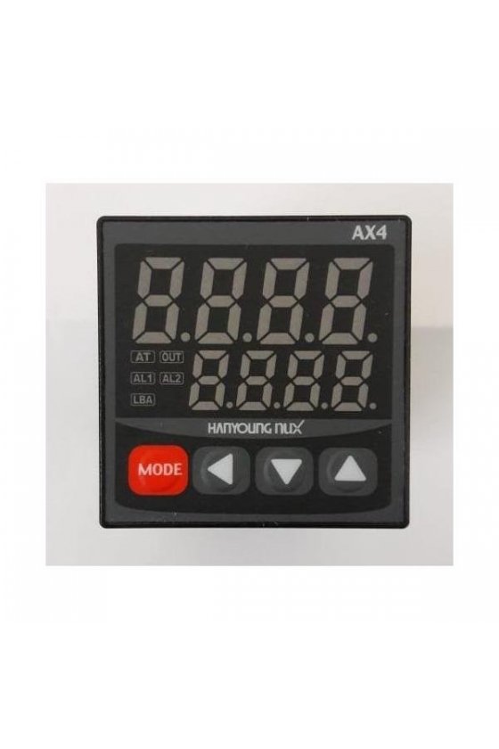 AX44A Control de temperatura digital 1/16 Din  48x48mm  entrada  J, K, pt100 , salida  4 -20mA  AX4-4A