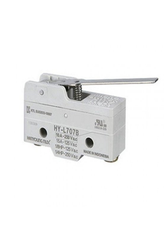 Micro Switch básico con palanca 63 mm 1NA+1NC 10amp 250vca HY-L707C