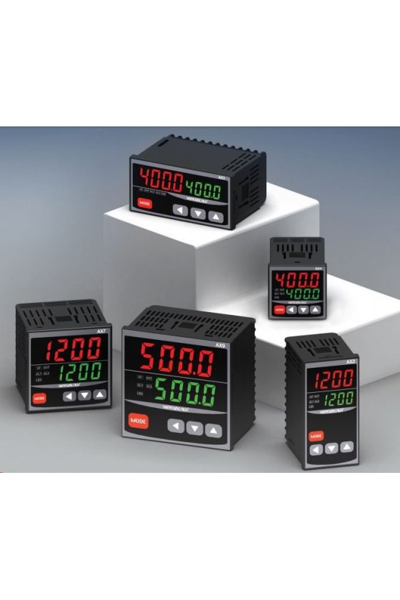 Control de temperatura digital 1/8 Din  48x96mm  entrada  J, K, pt100 , salida SSR + Rele AX2-2A