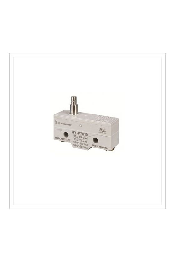 Micro switch básico con pivoté delgado 1NA + 1NC 10amp 250vca HY-P701D