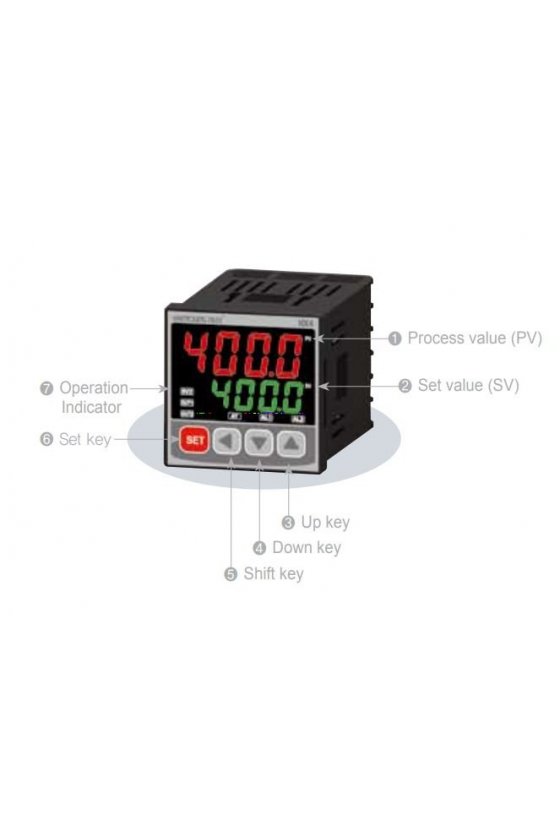 Control de temperatura  48x24mm entrada universal ,pt100, de 1-5vcd, -10-20mV, 0-100mV , 4-20m NX-100