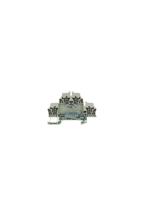 1689970000 Borne de paso, Bornes de doble piso, Conexión directa, 2.5 mm², 500 V, 20 A, Beige oscuro, ZDK 2.5DU-PE