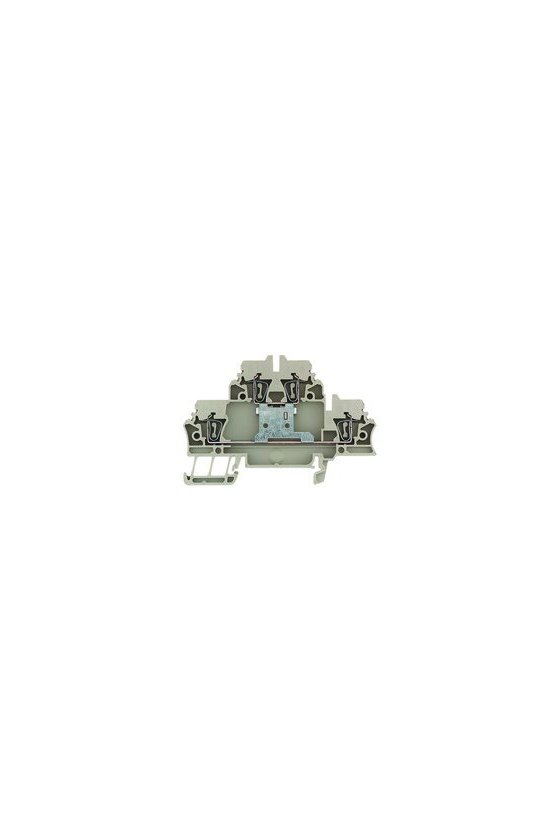 1689990000 Borne de paso, Bornes de doble piso, Conexión directa, 2.5 mm², 500 V, 20 A, Beige oscuro, ZDK 2.5V