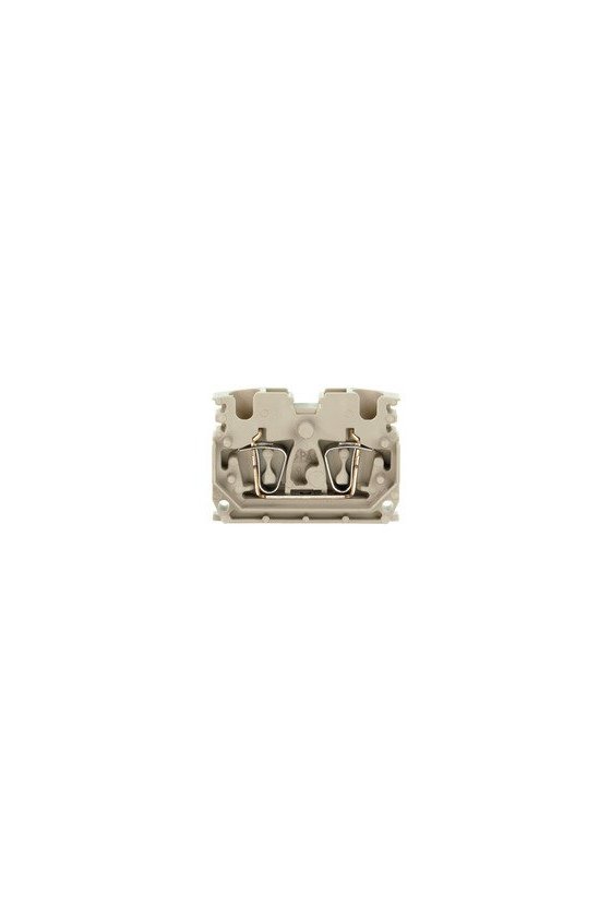 1704500000 Serie Z, Borne de paso, Sección nominal: 2.5 mm², Conexión directa, Beige oscuro, Montaje directo, ZDUB 2.5-2/2AN/DB