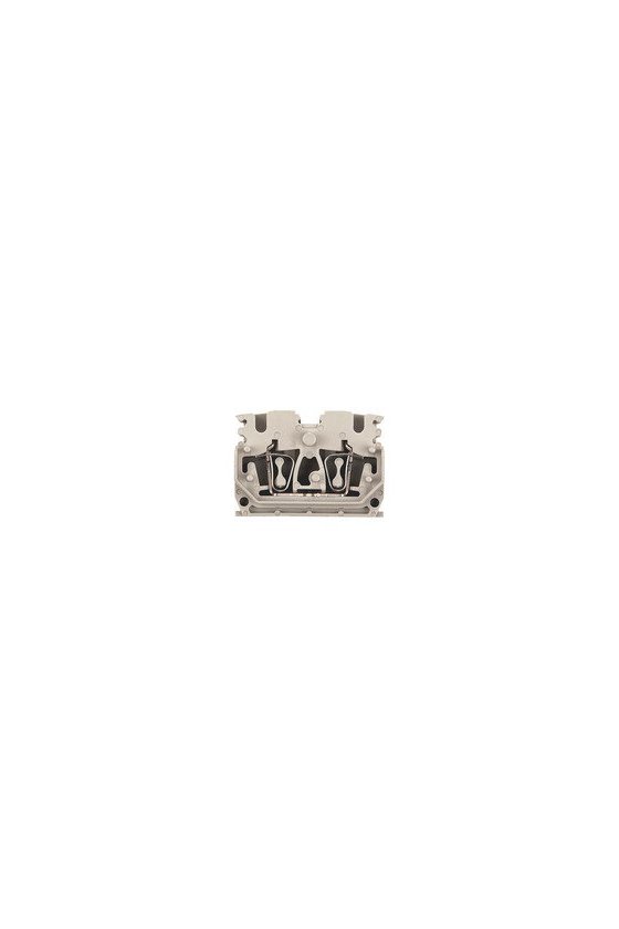 1704540000 Serie Z, Borne de paso, Sección nominal: 2.5 mm², Conexión directa, Beige oscuro, Montaje directo, ZDUB 2.5-2/4AN/DM