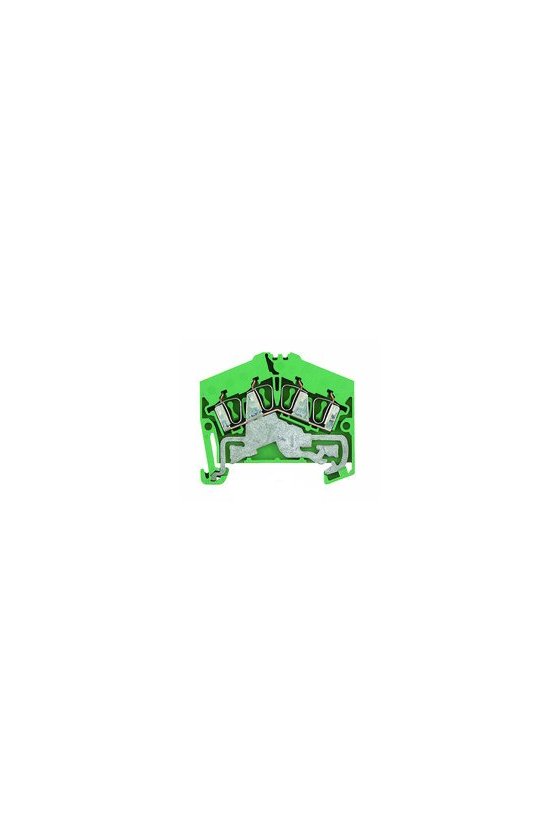 1706100000 Serie Z, Borne de tierra, Sección nominal: 2.5 mm², Conexión directa, Verde/amarillo, ZPE 2.5-2/4AN