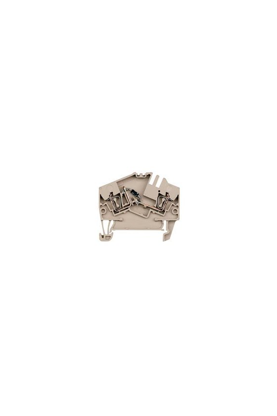 1779110000 Serie Z, Borne con componentes, Borne de paso, Sección nominal: 2.5 mm², Conexión directa, Beige oscuro, ZDU 2.5-2/D+