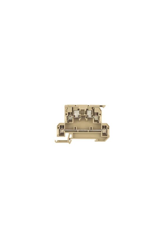 9503310000 Serie SAK, Borne portafusibles, Sección nominal: 4 mm², Conexión brida-tornillo, beige, ZDK 4-2