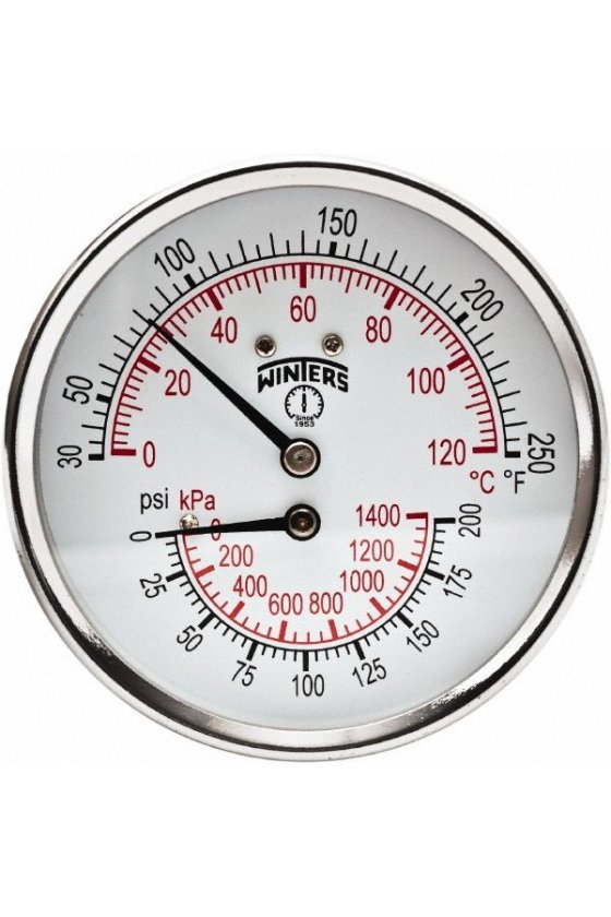 septiembre palanca De este modo TTD407 Termómetro tradicator caratula 3" conexión posterior 1/2 npt vástago 2.5" septiembre palanca De este modo TTD407 Termómetro tradicator caratula 3" conexión posterior 1/2 npt vástago 2.5"