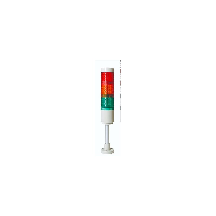 STE060-FA113M-RYG torreta led con buzzer 120vac con tres colores rojo,amarillo,verde base tipo m