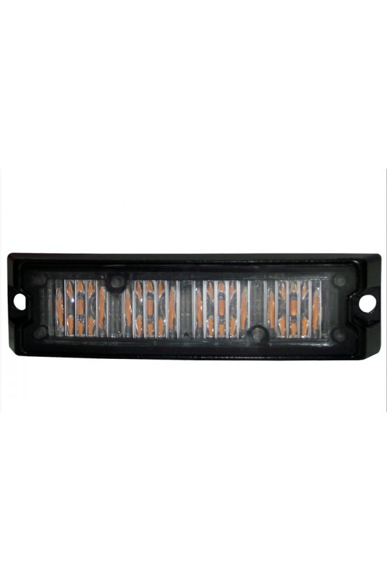 SODX4RB Modulo slim de luz led 12-24vcd, 4 leds de 3watts c/u, 13 patrones de flasheo última generación roja/azul