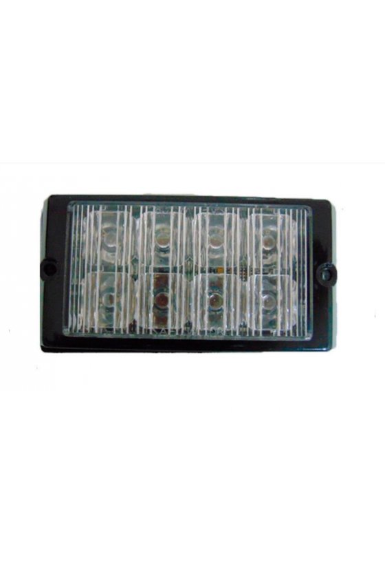 SODX8DA Módulo doble de luz led 12-24vcd 8 leds de 1watts cada uno 76 patrones de flasheo última generación ámbar